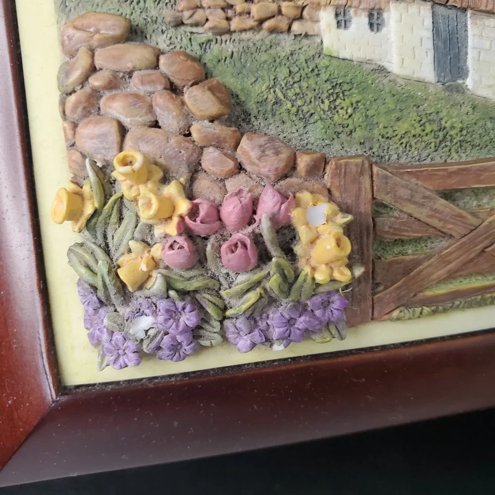 Gift Of Sound 3D Musical Jewelry Box Cottage Garden Jean Everett Minor Flaws